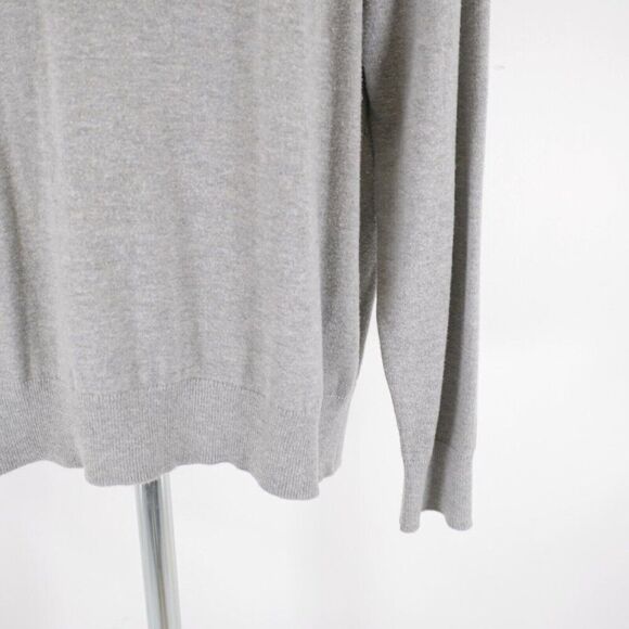 St. John's Bay Gray V-Neck XL Sweater Pullover Cotton Acylic Long‎ Sleeve - Picture 3 of 10